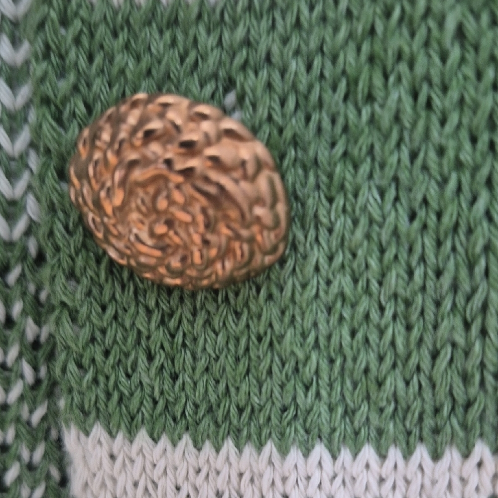 Zara Striped Green and Cream Cardigan - Picture 4 of 6